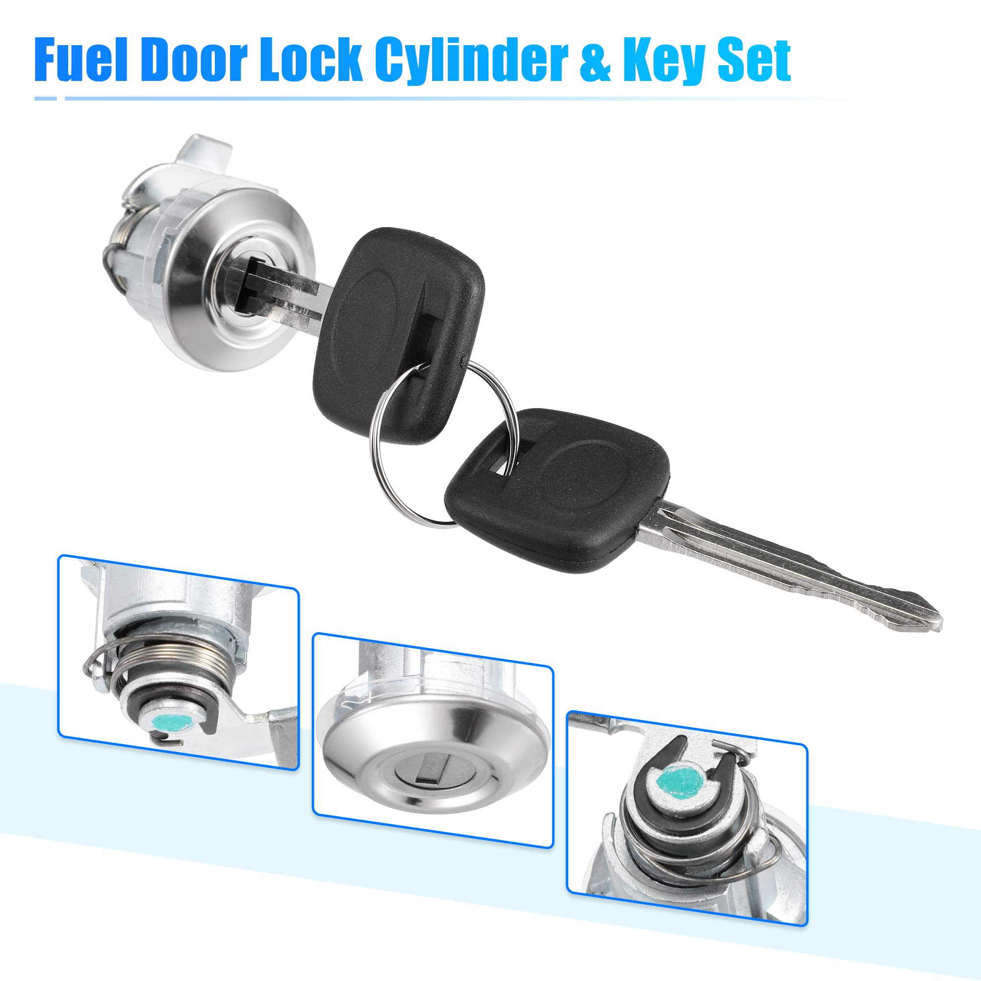 MAO　0517 Amazon.com: X AUTOHAUX 1 Set Fuel Door Lock Cylinder with Keys for