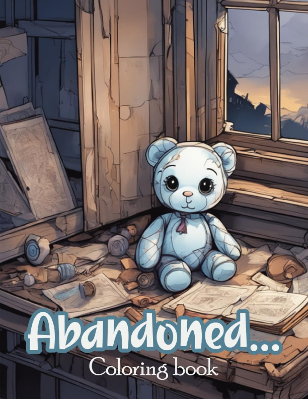 Abandoned...: Relaxation and Stress Relief Coloring Book for Teens and Adults