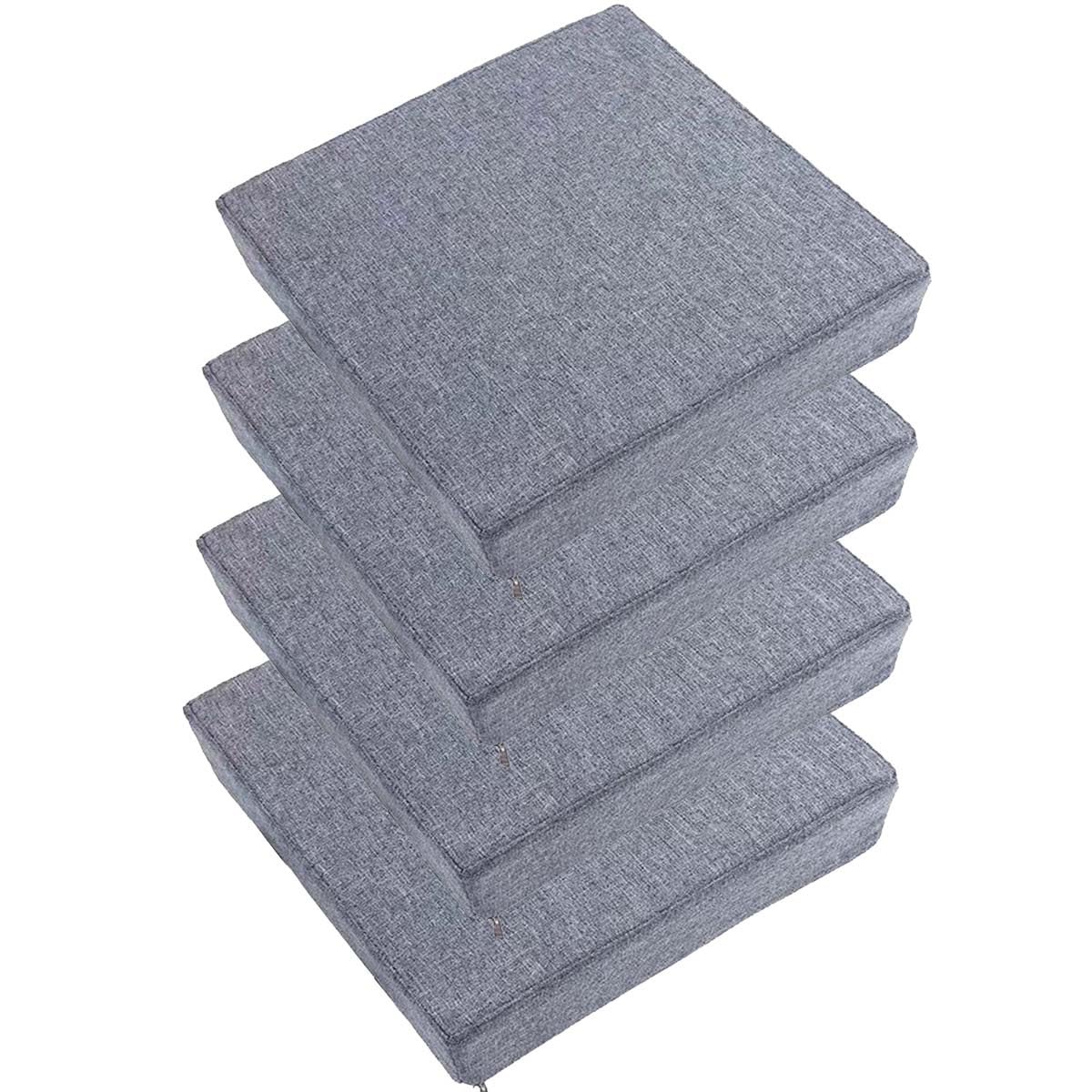 Chair Seat Cushion Set of 1/2/4 Square Stool Cushions 10/12/14 Inches Chair Pads with Ties ,Thicken 5/8CM,Non Slip Chair Padding for Dining ,Office ,Kitchen ,Indoor Outdoor Chairs ( Color : I , Size :