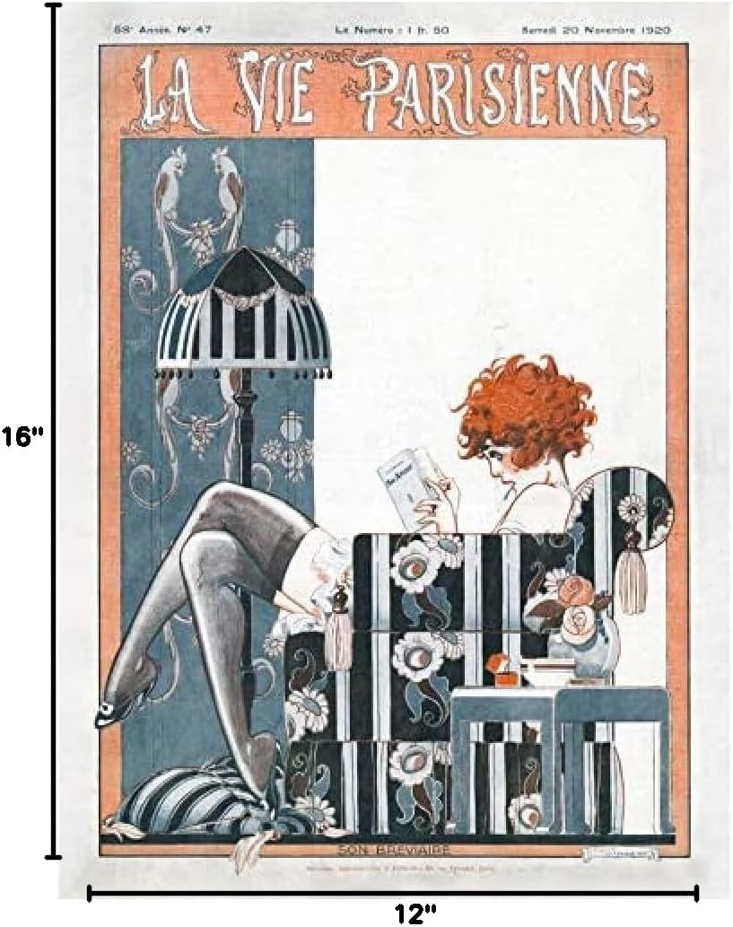 La Vie Parisienne My Love Red Head Magazine Cover Unframed Wall Art Print Poster Home Decor Premium