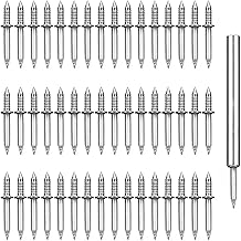 50Pcs Double-Head Skirting Thread Seamless Nail, Skirting Line Without Marks Nail,Invisible Security Screws,Solid Wood Baseboard Double-Headed Nails,Equipped with Nail Specific Sleeve Tool