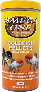 Omega One Goldfish Pellets, Sinking, 2mm Small Pellets, 8 oz