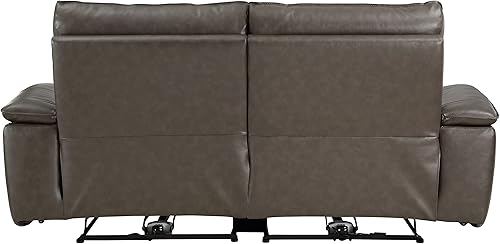 Miniatura 7 de Lexicon Raelynn Power - Sofá biplaza reclinable doble, color marrón oscuro