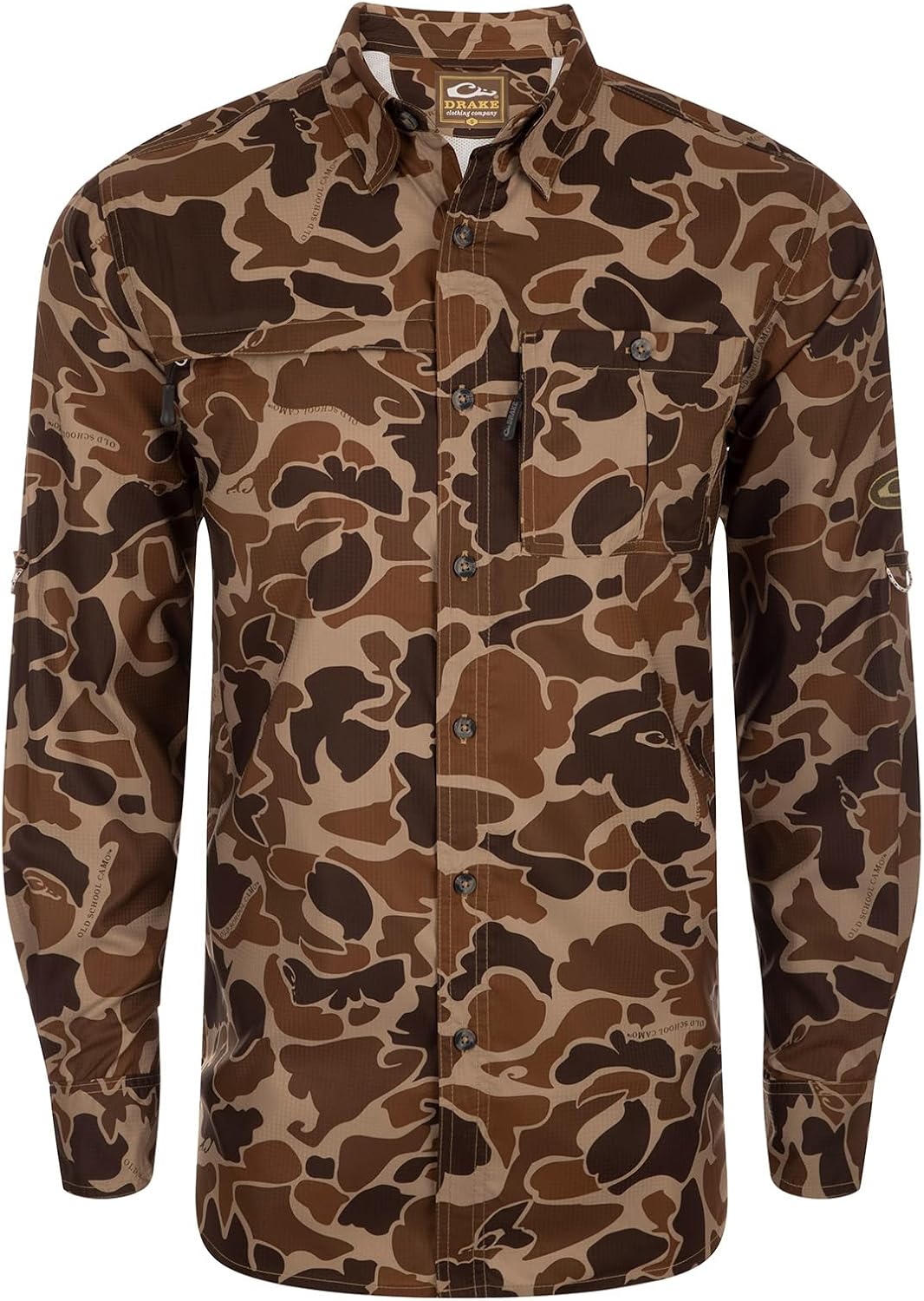 Drake Waterfowl Men's 8-Shot Flyweight AD9501 Long-Sleeved Moisture-Wicking Quick-Drying Lightweight Hunting Shirt
