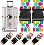 Gutsdoor 2 Pieces Luggage Tags for Suitcase, PU Leather Suitcase Tags with Privacy Protection, Address Card, Stainless Steel Loop for Travel Bag Backpack Suitcases