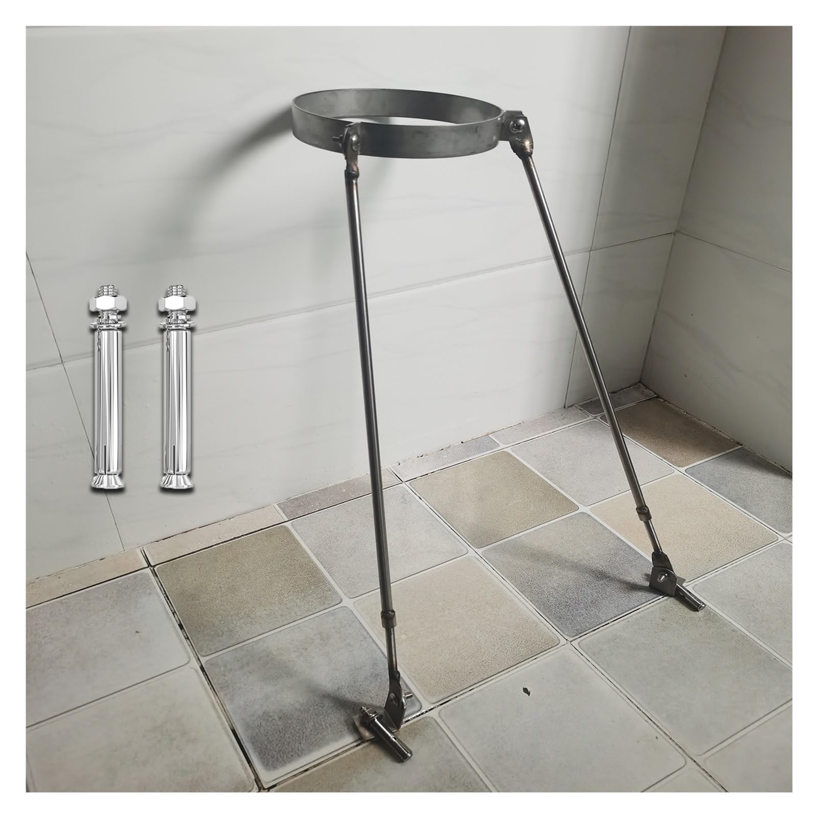 Support de cheminée acier inox réglable 120 cm anti corrosion pour fixation