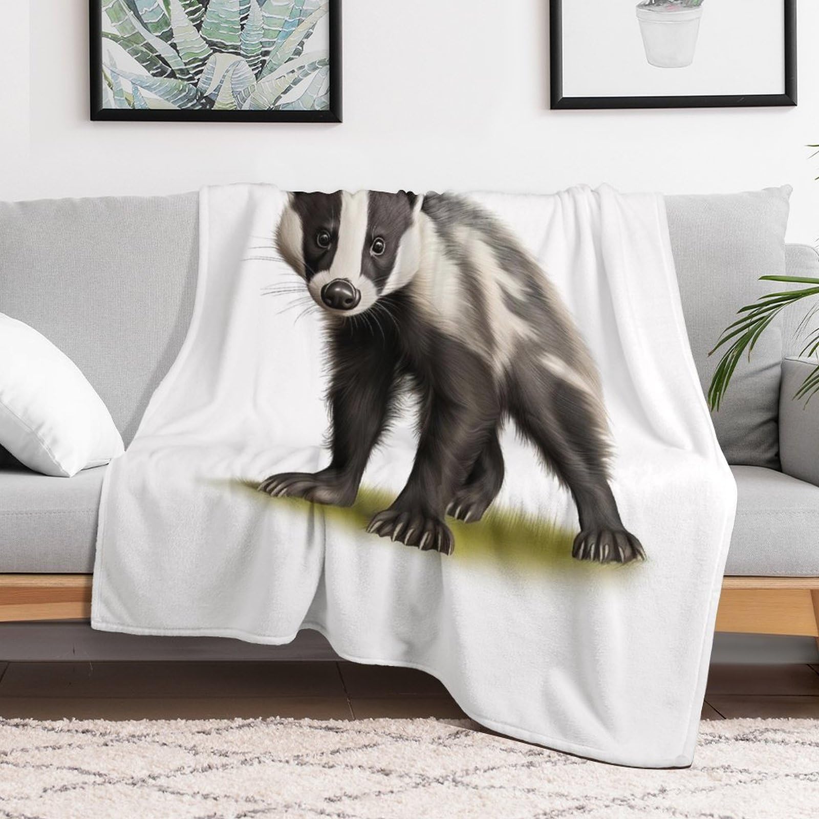 Dachs Dick Decke Weich Wärme Gemütlich Flannel-Fleece Sofadecke Deckeldecke Wohndecke Oder Tagesdecke, Decken Für Couch （140×180cm）