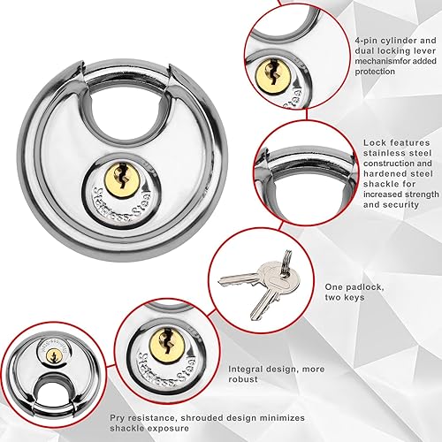 Miniatura 4 de HQPASFY Cerradura de enganche de cuello de cisne con candado con llave, cerraduras de enganche de remolque de cuello de cisne modelo TL-50, bloqueo