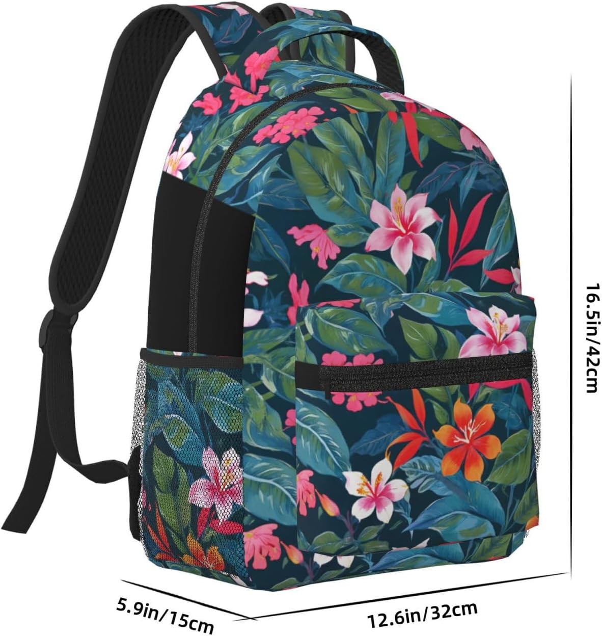 Women’s Backpack for Commute, Work, and Travel Laptop Backpack Compatible with Hawaiian Tropical Hibiscus Flowers