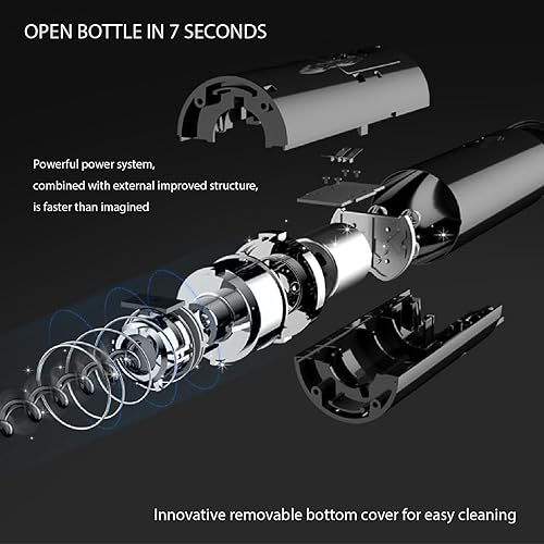 Miniatura 4 de Abridor de vino eléctrico Sacacorchos a batería con tapones de vino al vacío, aireador de vino, vertedero, cortador de láminas para el hogar