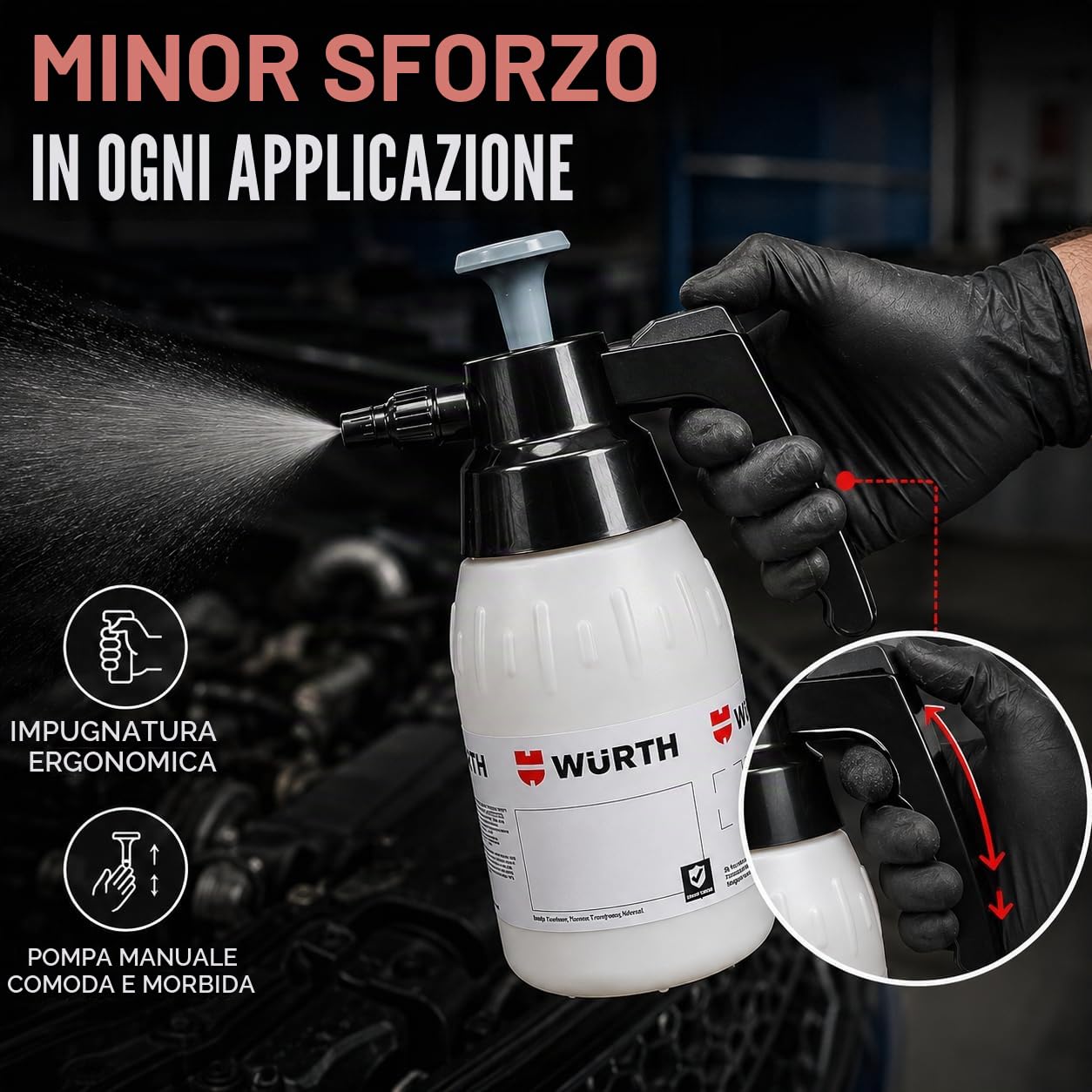 Würth SaBesto - Flacone Spray a Pompa, 1 litro