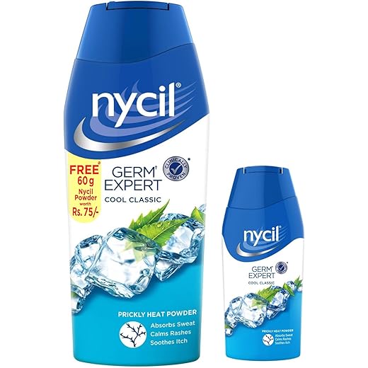 Nycil Germ Expert Cool Classic Powder 150gm + Free 50gm
