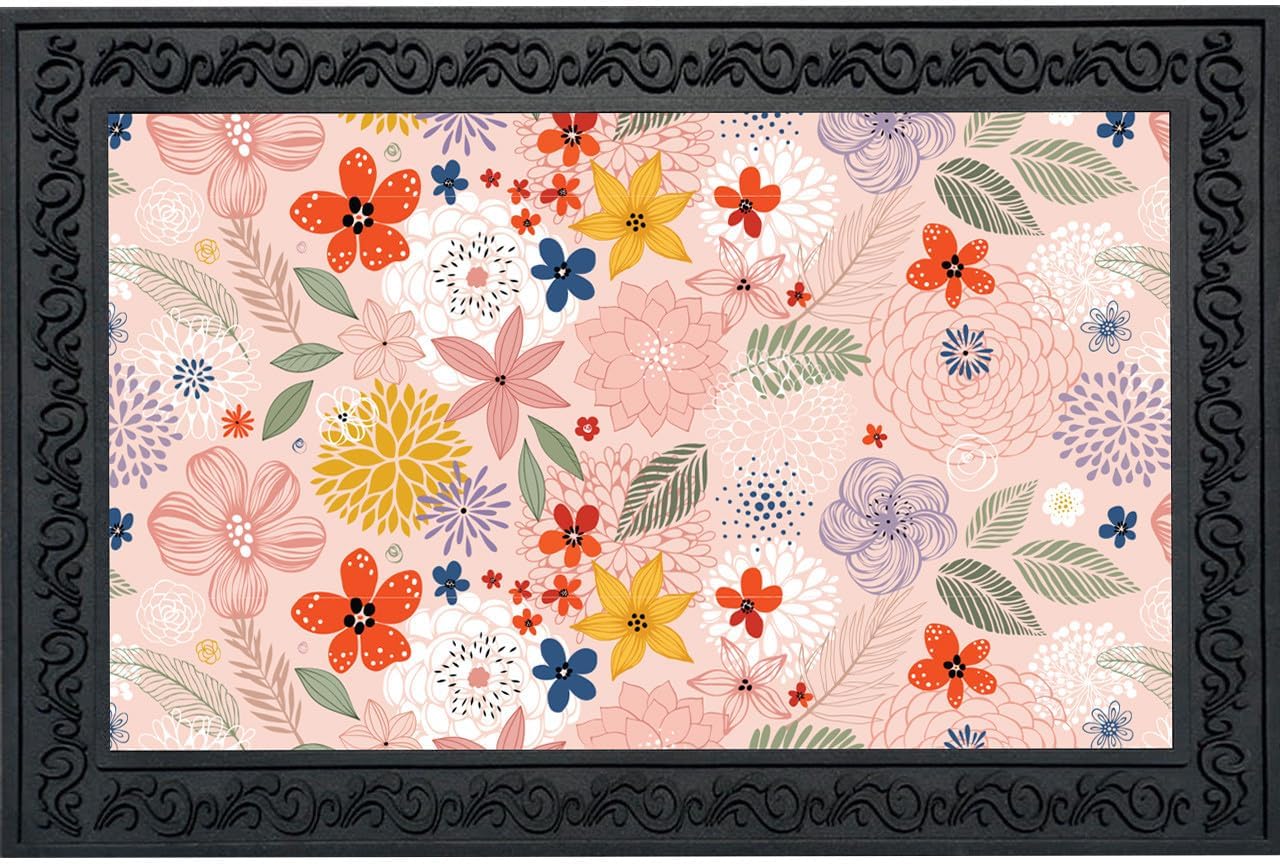 Briarwood Lane Blue and White Floral Doormat