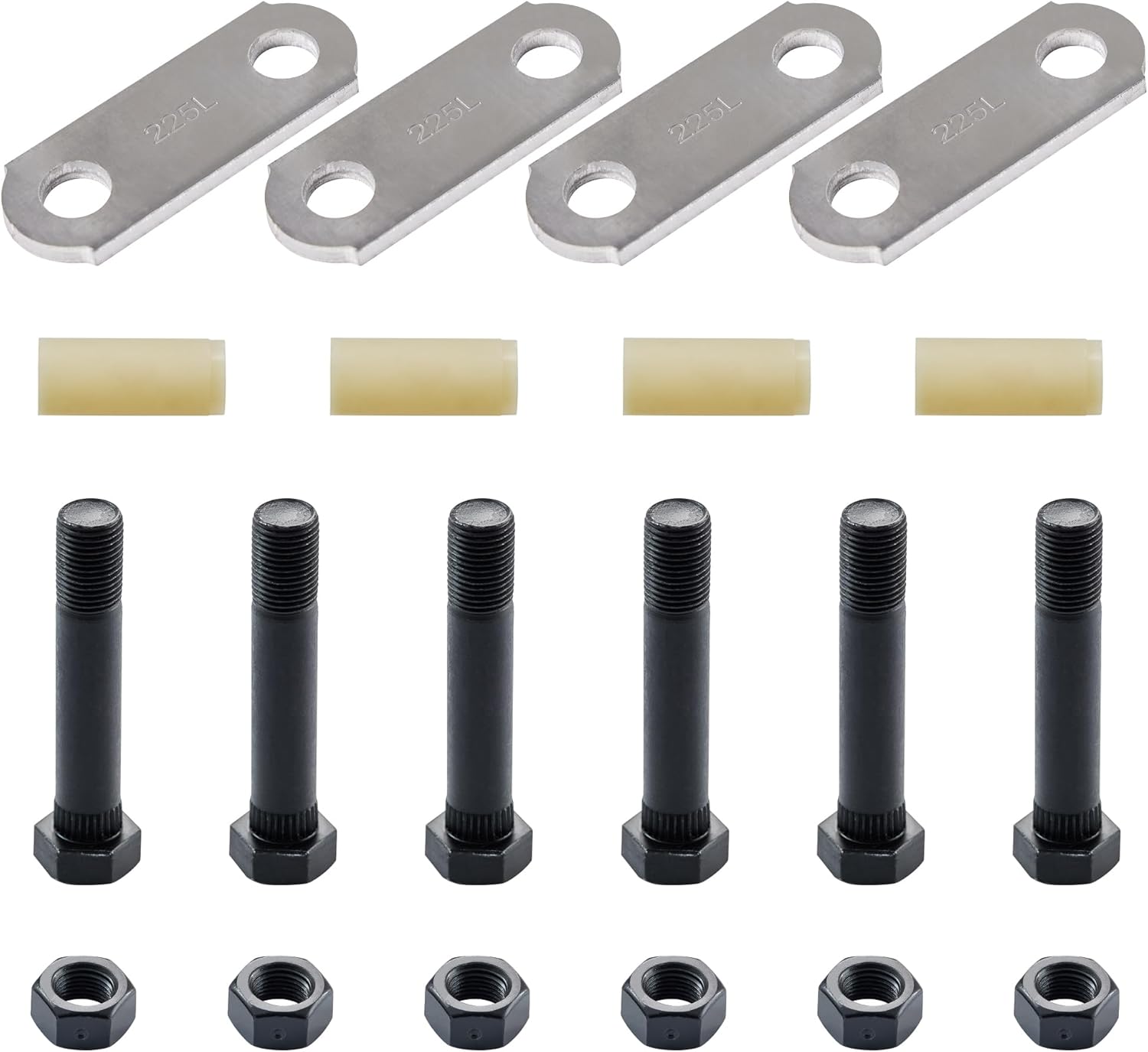Lonffery 2 Packs Trailer Alex Shackle Kit, 262L Shackle Strap Fit for 3500lb-7200lb Double Eye Spring