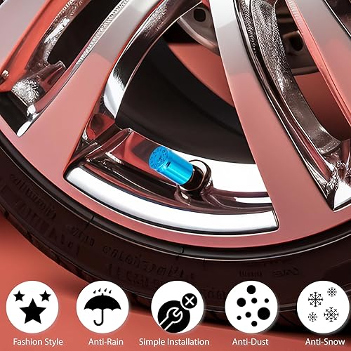 Vista 82 de Tapas de válvula de neumático, aleación de aluminio, anticorrosivas, a prueba de polvo, para automóviles, SUV, camiones, bicicletas, motocicletas