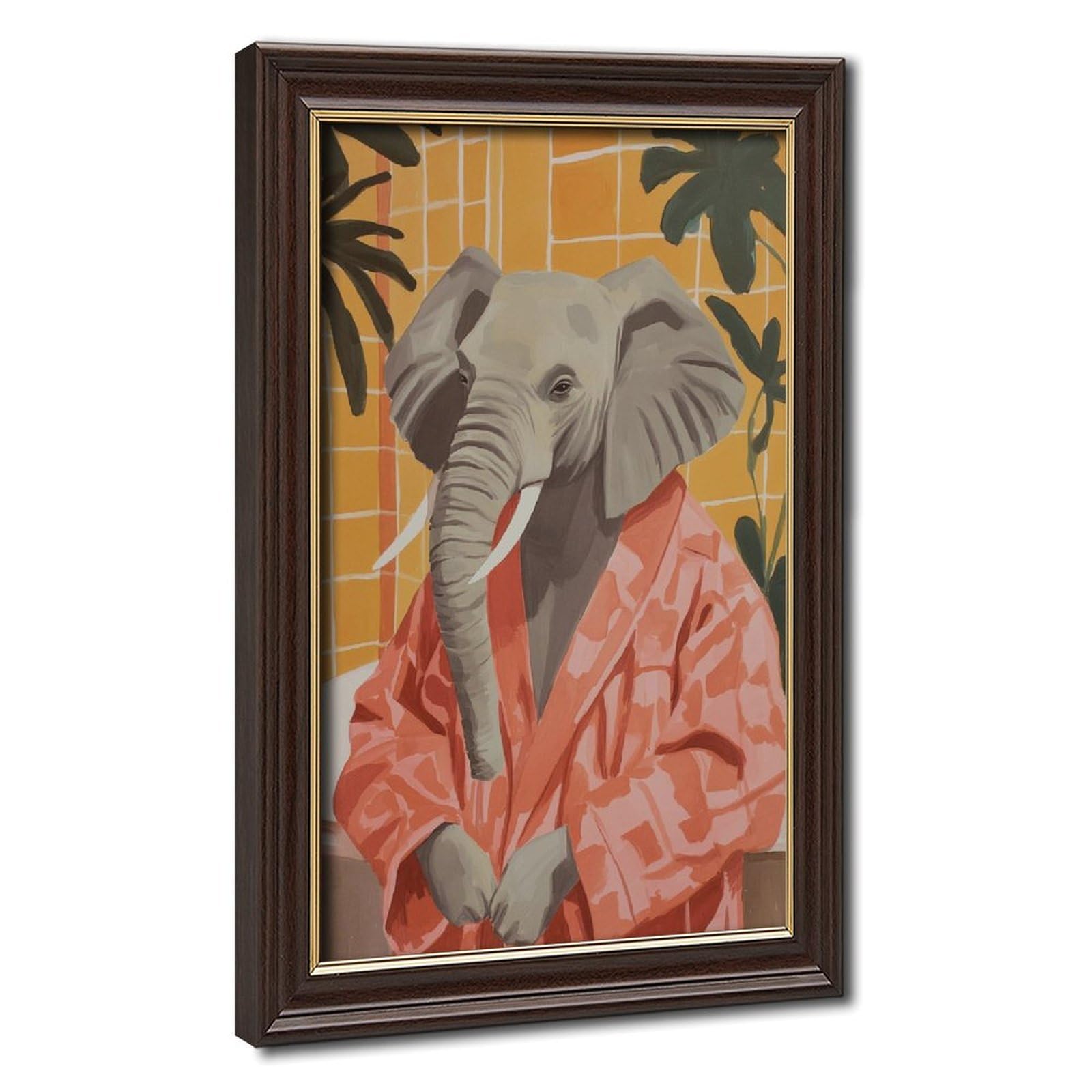 Bareronor Abstract Elephant Poster Canvas Poster Bedroom Decor Landscape Office Room Decor Gift 12" L X 18" W