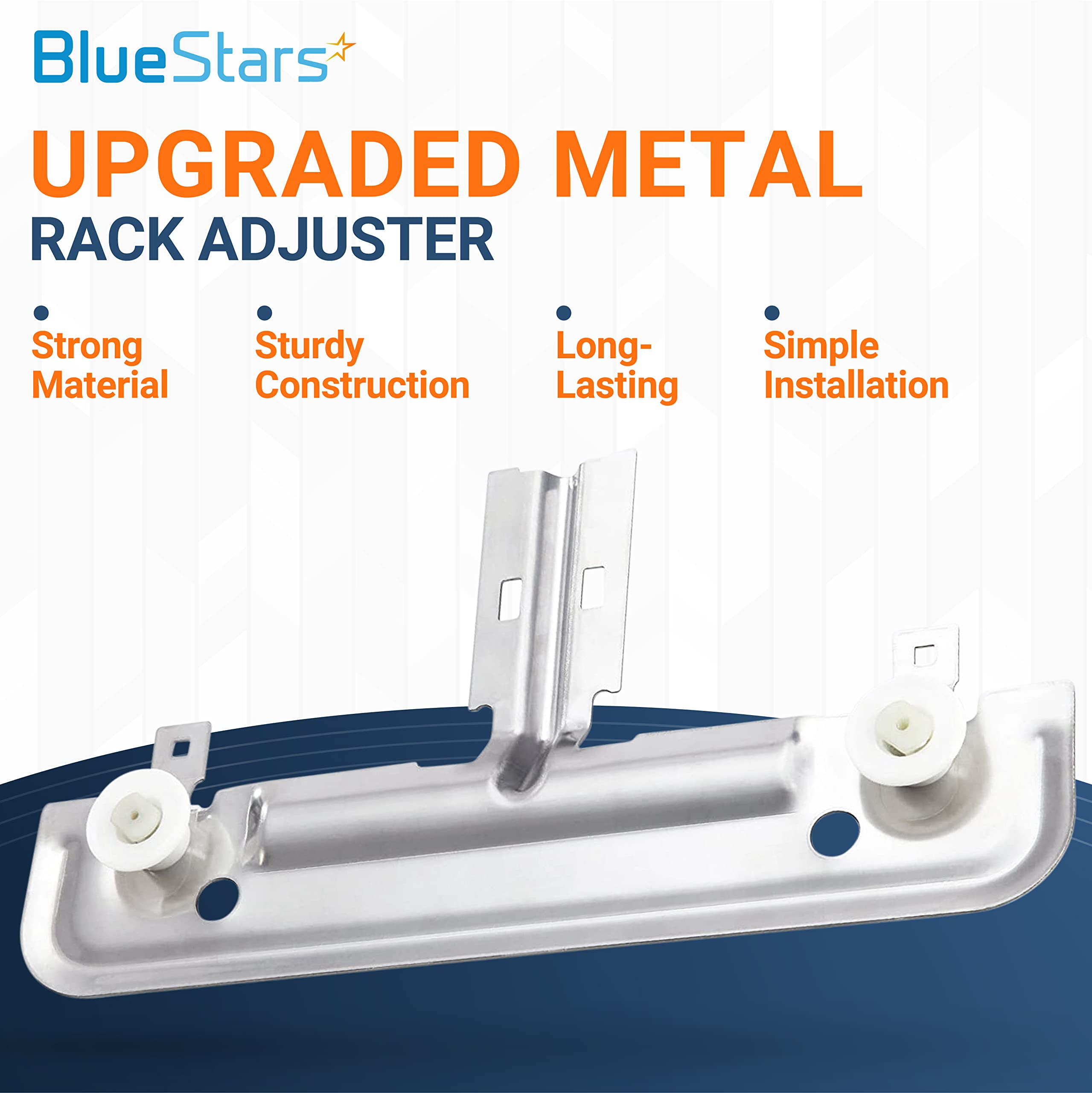 W10712395 Dishwasher METAL Top Rack Adjuster Kit 1.25in Roller ...