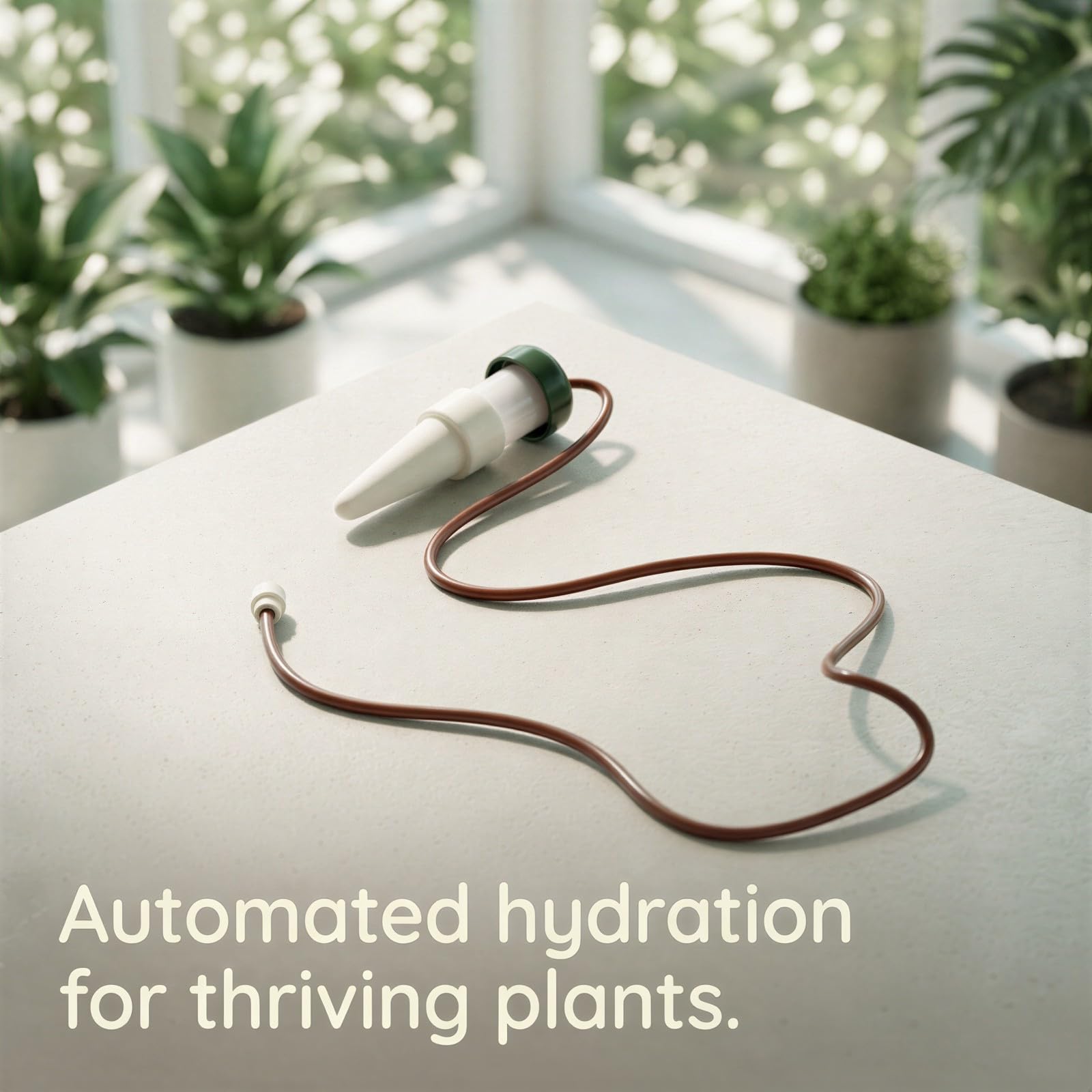 Lot de 10 tuteurs d'arrosage autonome pour plantes, cônes d'arrosage en céramique, goutteurs automatiques pour intérieur et extérieur, système goutte à goutte lent pour vacances, bureau, maison