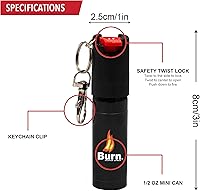 Vista 8 de Police Stun Gun Burn Pepper Spray Combo para defensa personal - 916 Negro
