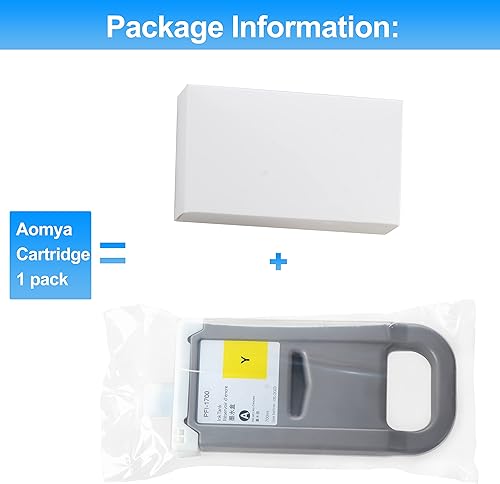 Miniatura 2 de Aomya Cartucho de tinta PFI-1700 compatible con Canon PFI-1700 Depósito de tinta PFI1700YL para Canon imagePROGRAF Pro2000, 2100 Pro 4000s, 4100,