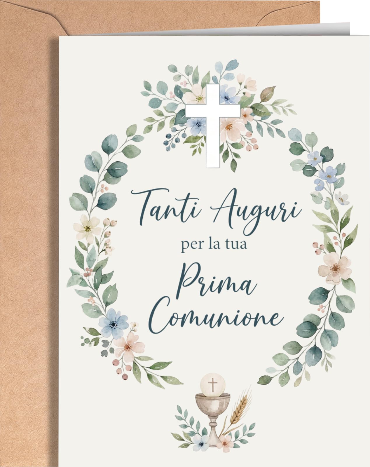 Biglietto Prima Comunione per Bambina o Bambino – Bomboniere Comunione con Porta Soldi, Biglietto di Auguri Religioso