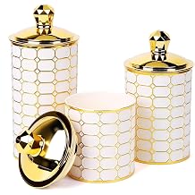 Tefola 3-Piece Plastic Canister Set, Airtight Food Storage Containers for Kitchen Countertop & Pantry, BPA-Free Canisters for Flour, Sugar, Coffee, Tea, Farmhouse Style Organizers Half Circle Lid
