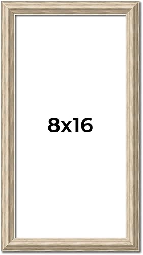 Marco de fotos de madera real gris de 8 x 16 pulgadas de ancho de 1 pulgada  Profundidad del marco interior de 0.5 pulgadas  Marco de fotos