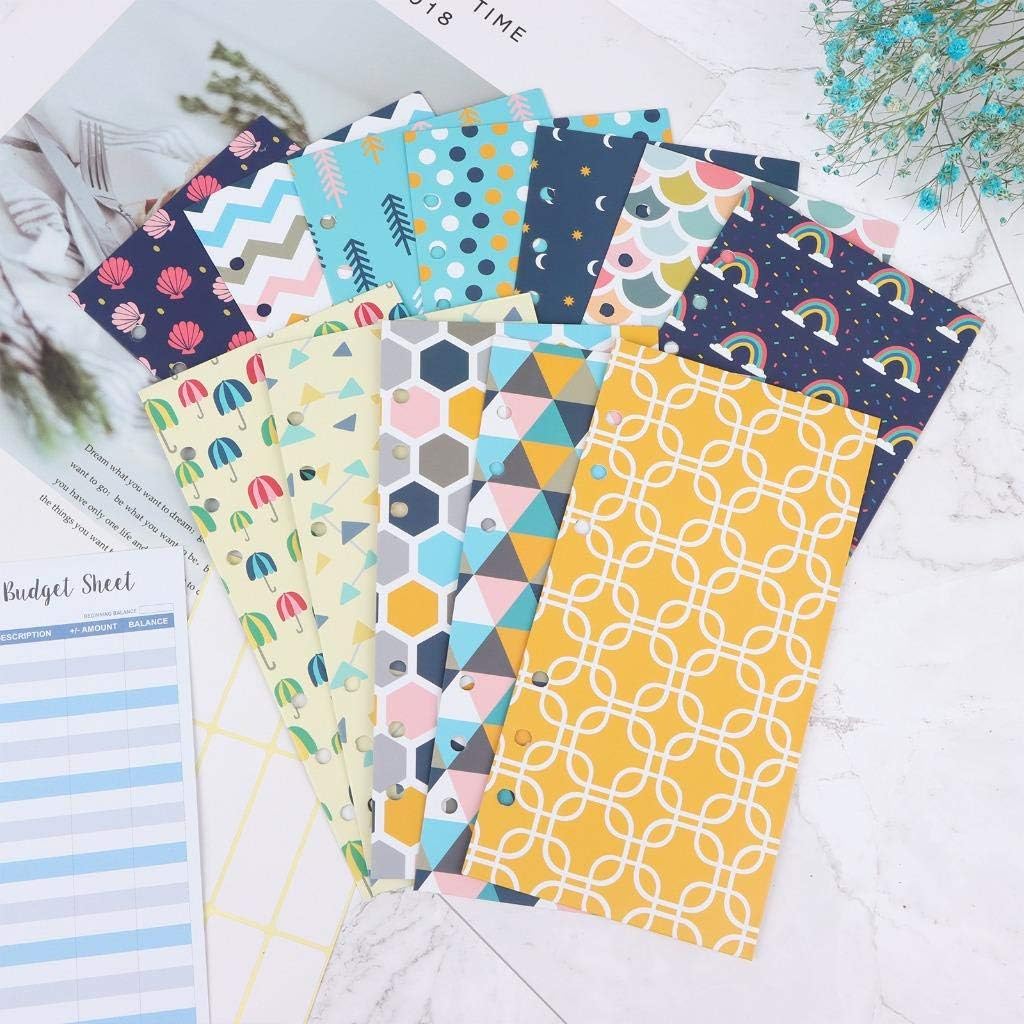 Xgood 28 Pieces PU Leather Budget Planner Organizer Binder Cash Envelope System for Budgeting Envelopes 12 Patterns Budget Money Envelopes, 12 Expense Budget Sheets with 24 Labels for Bill Planner: Home & Kitchen