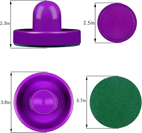 Miniatura 61 de ONE250 Empujadores de hockey de aire y discos de hockey de aire rojo, asas de portería, accesorios de repuesto para mesas de juego