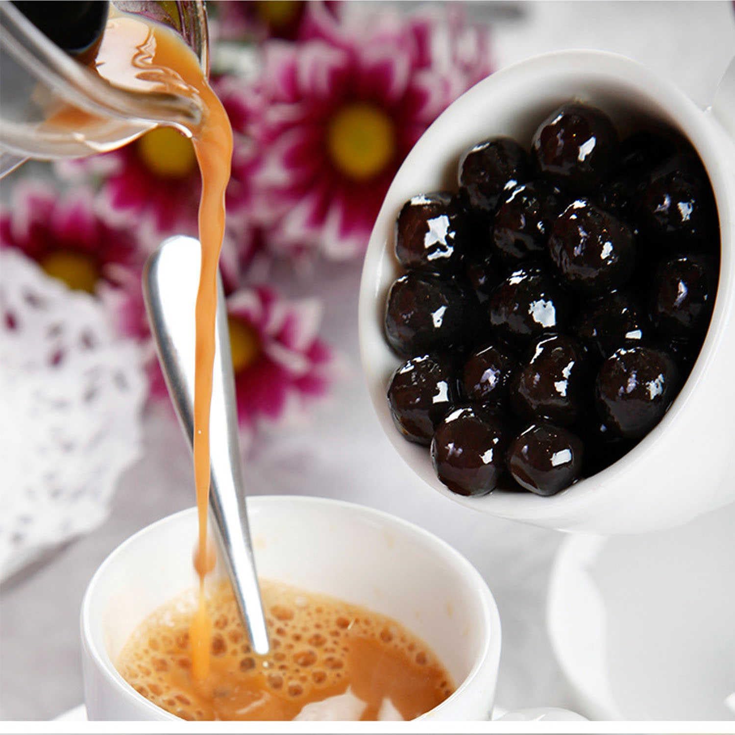 16L Commercial Pearl Cooker,Fully Automatic Pearl Pot Pearl Tapioca Cooker Pearl Maker Non-Stick Sago Cooker for Boba Tea & Bubble Tea & Milk Tea 110V