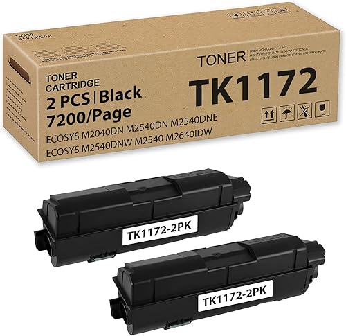 TK1172 TK-1172 1T02S50US0 Reemplazo para TK1172 TK 1172 Cartucho de tóner compatible con Kyocera ECOSYS M2040dn M2540d M2540dw y M2640idw (7,200