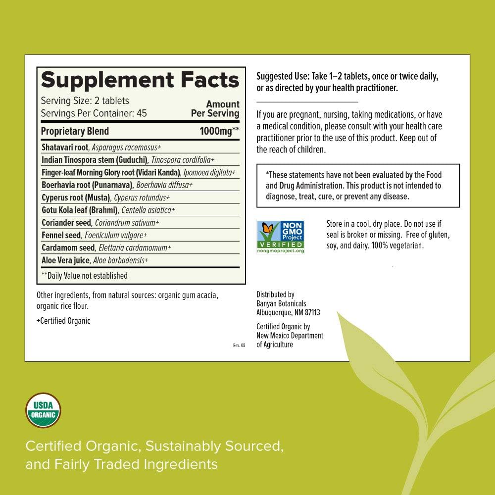 Banyan Botanicals Women’s Support – Organic Herbal Tablets – Promotes a Healthy Female Reproductive System* – Supports Strength & Vitality* – 90 Tablets – Non-GMO Sustainably Sourced Vegan : Health & Household