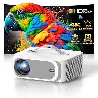 Videoprojecteur 4K【App Intégrée/1600 Luminosité/Auto Focus/Keystone】 Dolby Audio 1080P Natif Projecteur Video, avec HDMI eARC, WiFi6, Bluetooth Lisowod Retroprojecteur Portable pour Home Cinéma - Amazon product rated Grade A