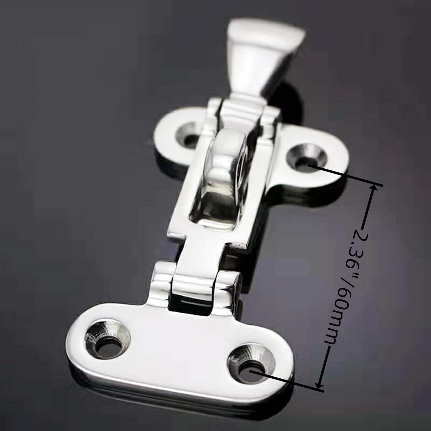 Boat Door Hatch 316 Stainless Steel Anti-Rattle Latches, Marine Grade Lockable Hold Down Clamp Latches (4 Pcs)
