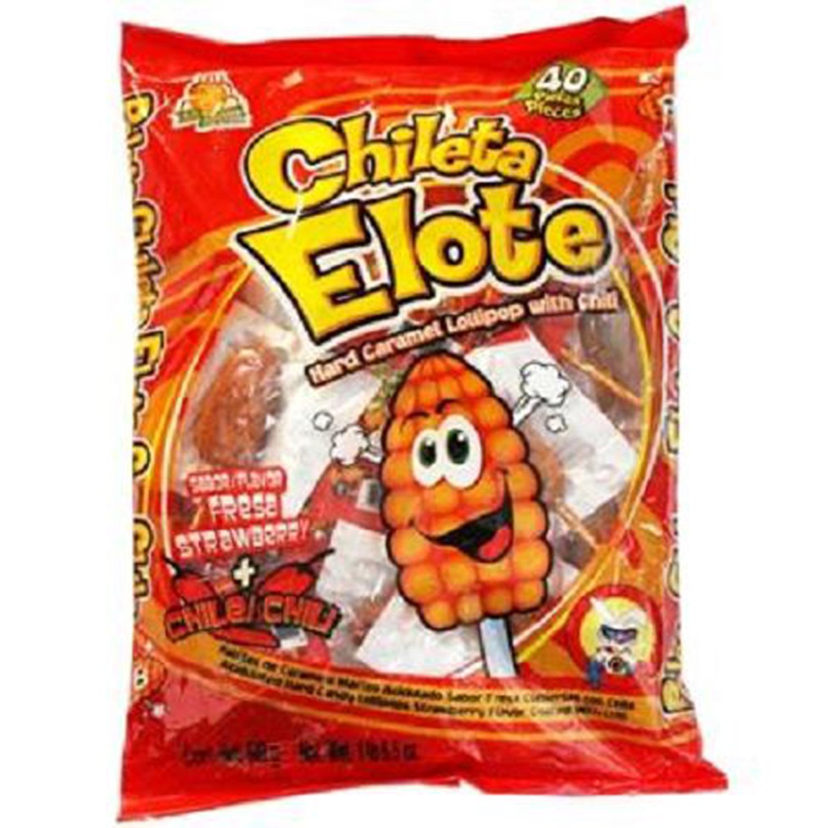 El Azteca, Chileta Elote - Bag, Count 40 - Sugar Candy/Grab Varieties & Flavors