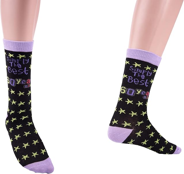 SHATCHI Simply The Best 60 Year Old Gift Novelty Socks for 60th Birthday Keepsake Gift Unisex For Her Him
