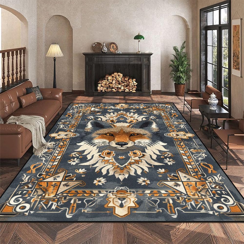 Tapis à motifs animaux flanelle 80x160 style national pour maison