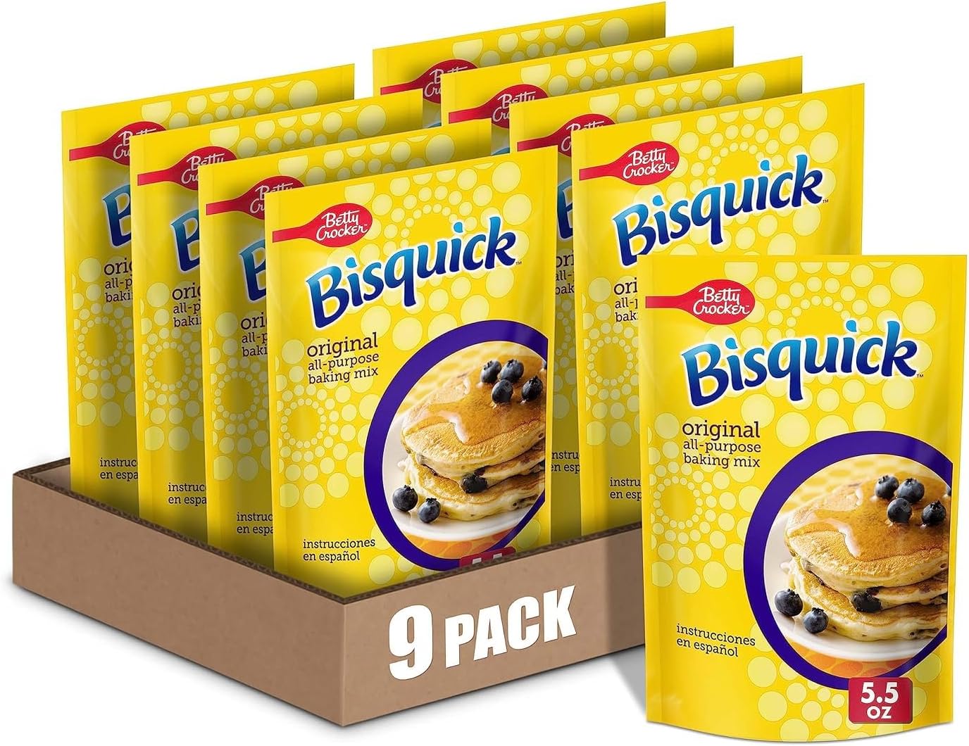 Betty Crocker Bisquick Original All-Purpose Baking Mix, 5.5 oz (Pack of 9)