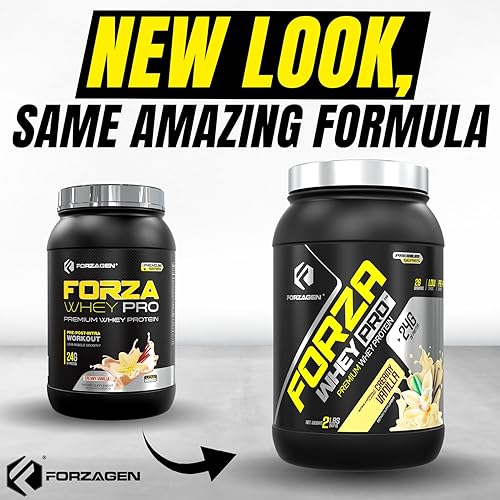 Miniatura 5 de Forzagen Whey PRO Proteína en polvo baja en carbohidratos  24 g de proteína por porción, sin azúcar añadida, sin gluten, proteína de suero premium