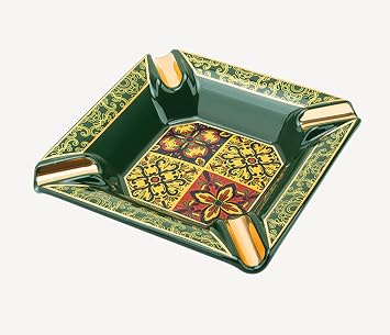 New Four-Slot Ceramic Ashtray, Painted Ashtray YJA-202301