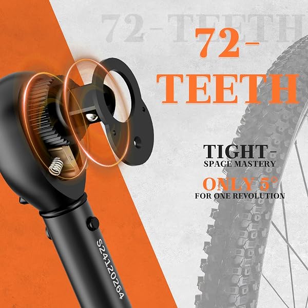 Llave Dinamometrica 1/2", 20-220Nm, 72 Dientes Cabezal Reversible Llave Dinamometrica Coche, Precisión ±3%, para Reparación y Mantenimiento de Moto, Coche y Camión - 3