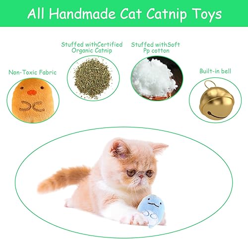 Miniatura 2 de Juguetes interactivos de hierba gatera para gatos de interior, peluche interactivo, para masticar, morder, juguetes para gatitos, para aliviar el