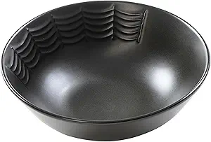 Nomnu Gothic Bowl (1 Unit) With Spiderweb Design - Black Matte Porcelain for Gothic Dining and Halloween Decor, Amplifying Spooky Ambiance with Creepy Tableware