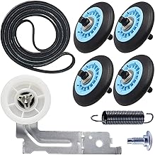Upgraded Dryer Repair Kit Compatible with Samsung Dryer Includes DC97-16782A Dryer Roller DC93-00634A Idler Pulley 6602-001655 Dryer Belt, Figures 6 and 7 are Fit Models