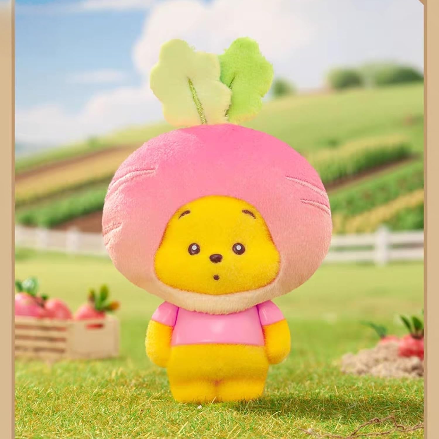 MINISO Disney Winnie The Pooh Orchard Series Blind Box, Cute Figurine Collectible, Multicolor, 3x3x5 Inches,Birthday Gift,Random 1pc