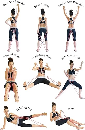 Core Cross Workout Pilates Reformer Ejercicio Resistencia Cuerdas Loop Tube Bandas