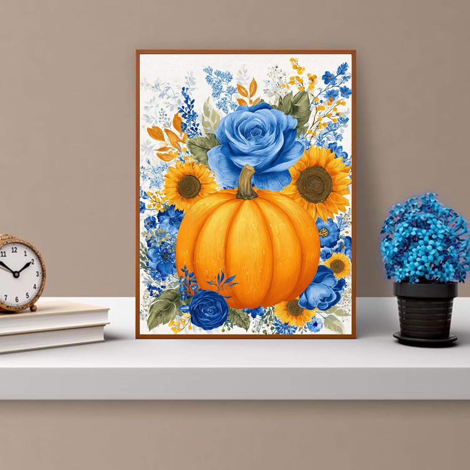 Dipingere con i Numeri Adulti Girosoli, zucca Dipingere con i Numeri Bambini DIY Kit, Set Premium con Pennelli, Decorazione Casa & Creativo Regalo di Compleanno, Attività di Tempo libero 70x95cm z-434