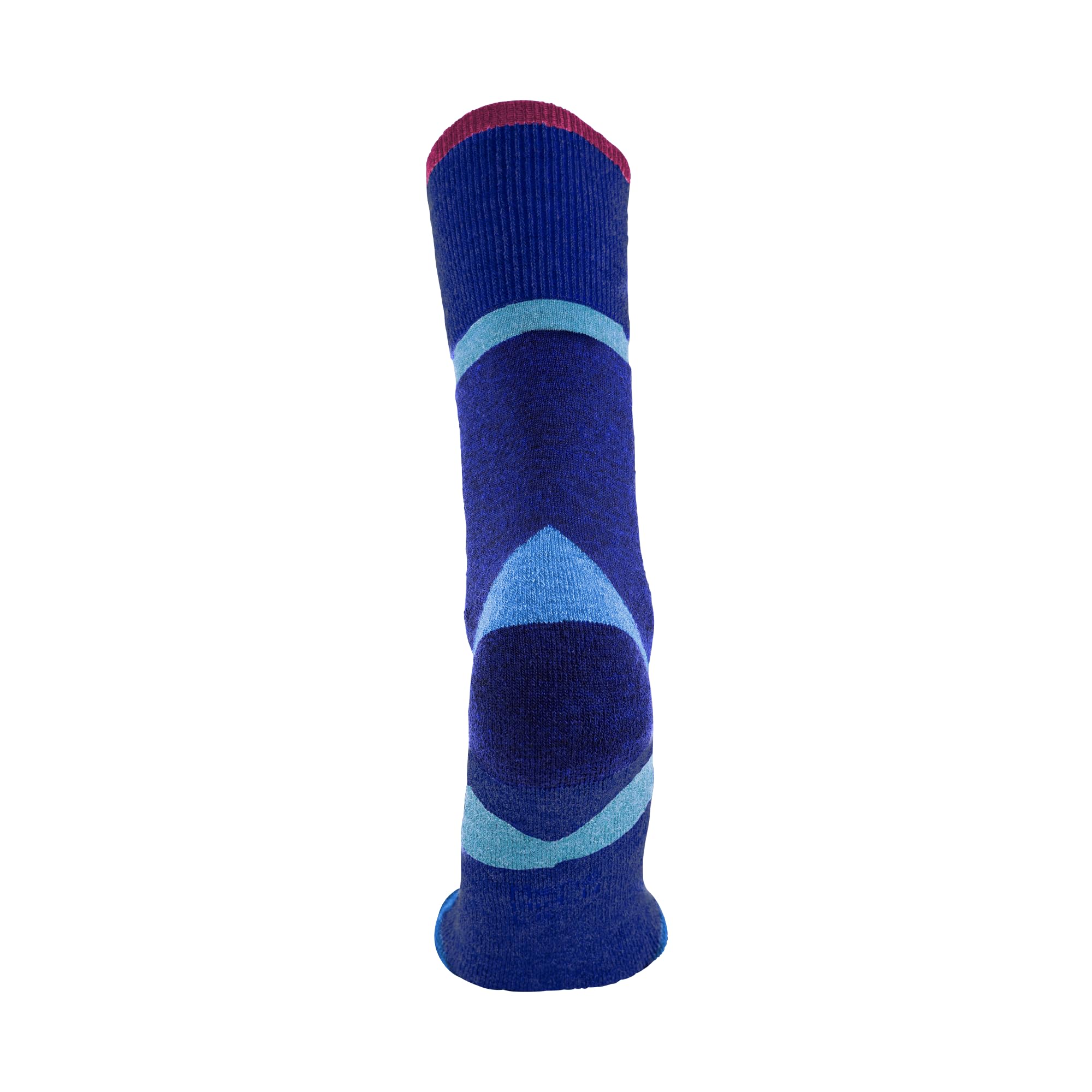 Gordini Women's Ramble Midweight Hike Crew Sock, Blue Pink, Medium