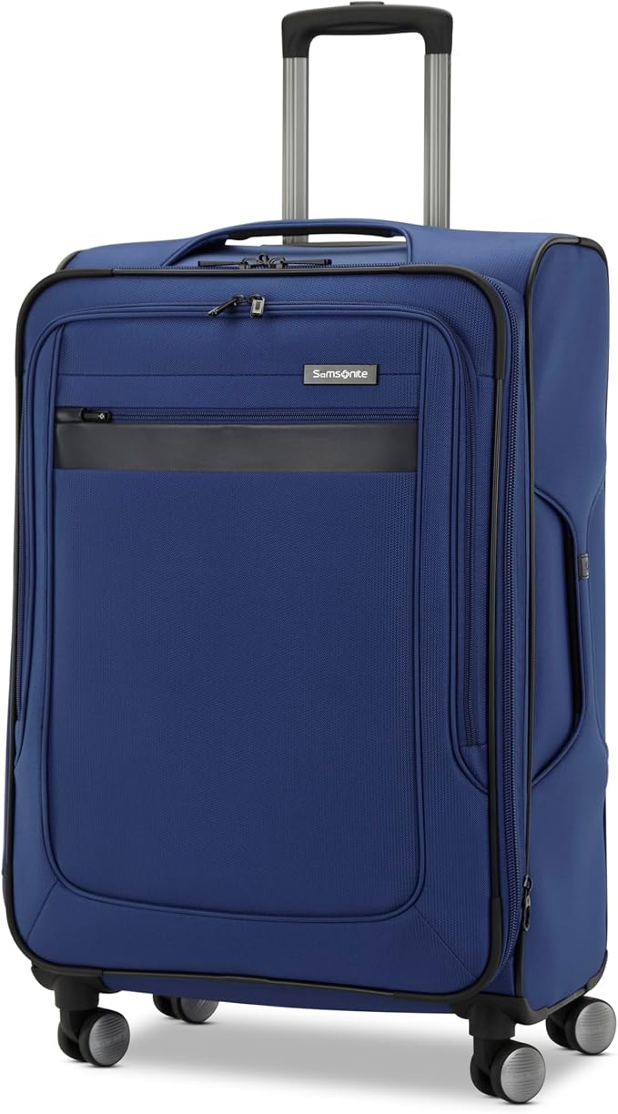 Samsonite Ascella 3.0 Softside Expandable Luggage, Sapphire Blue, Med EXP Spinner