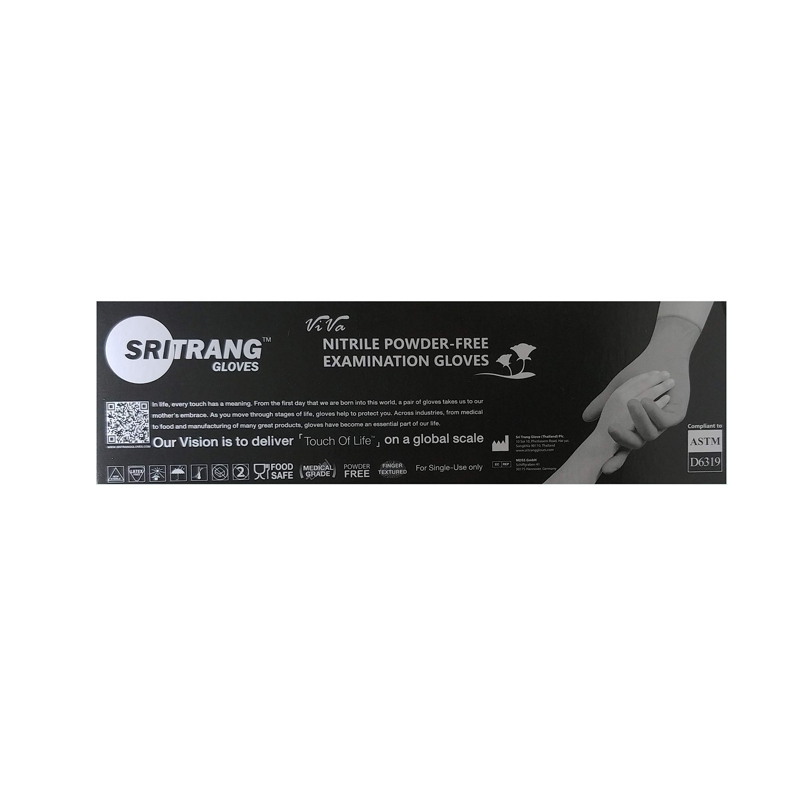 Guanti usa e getta in nitrile misura XL nero